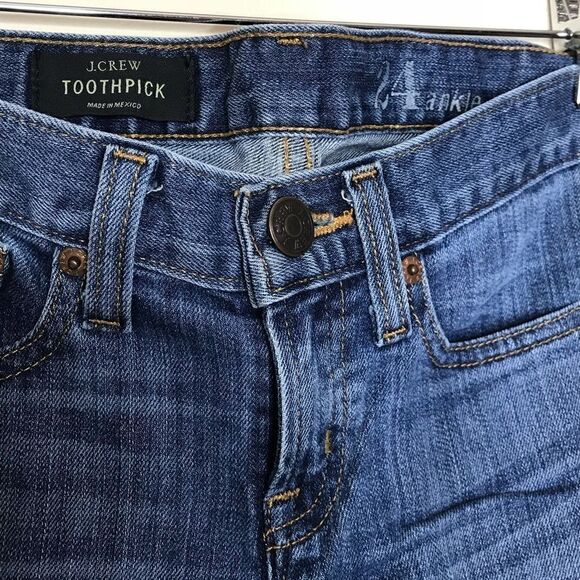 J. Crew Sz 24 Ankle Toothpick Jeans - Picture 3 of 5